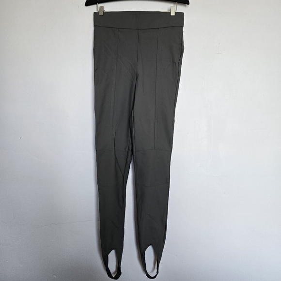 Zara Women's Gray Topstitched High Rise Legging with Stirrup - Picture 2 of 7